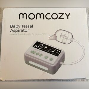 momcozy Baby Nasal Aspirator - White & Light Green